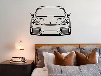 718 Cayman GT4 RS Front View - Metal Wall Art - Metal Art