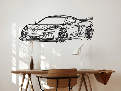 Corvette C8 2024 - Metal Wall Art