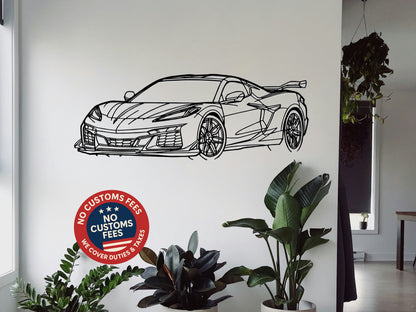 Corvette C8 2024 - Metal Wall Art