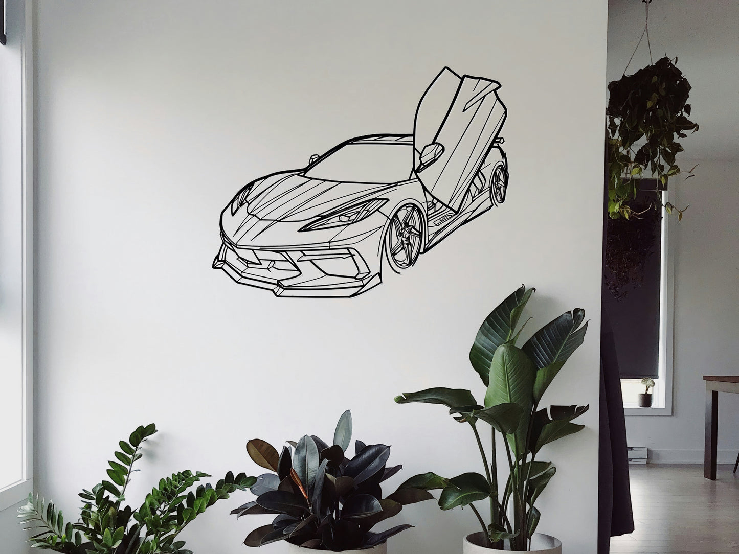 Corvette C8 Angle - Metal Wall Art