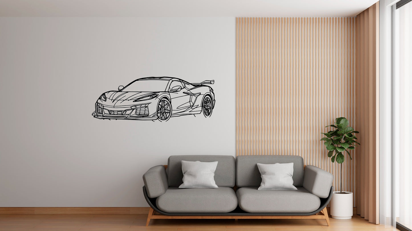 Corvette C8 2024 - Metal Wall Art