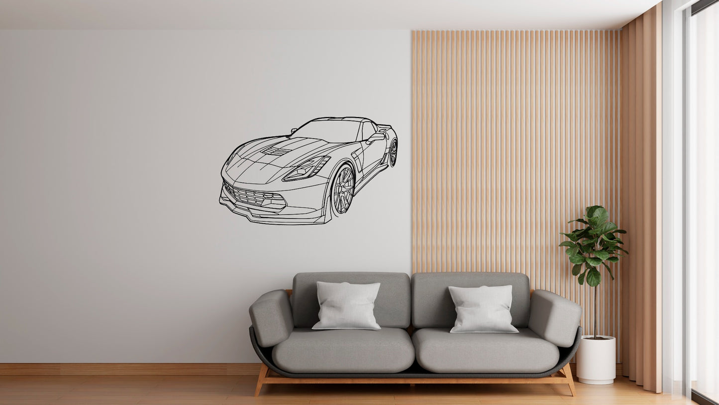 Corvette C7 Z06 - Metal Wall Art