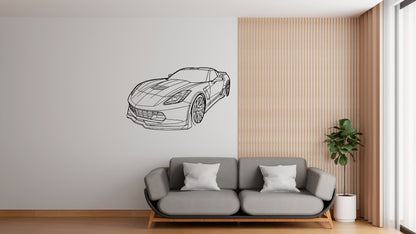 Corvette C7 Z06 - Metal Wall Art