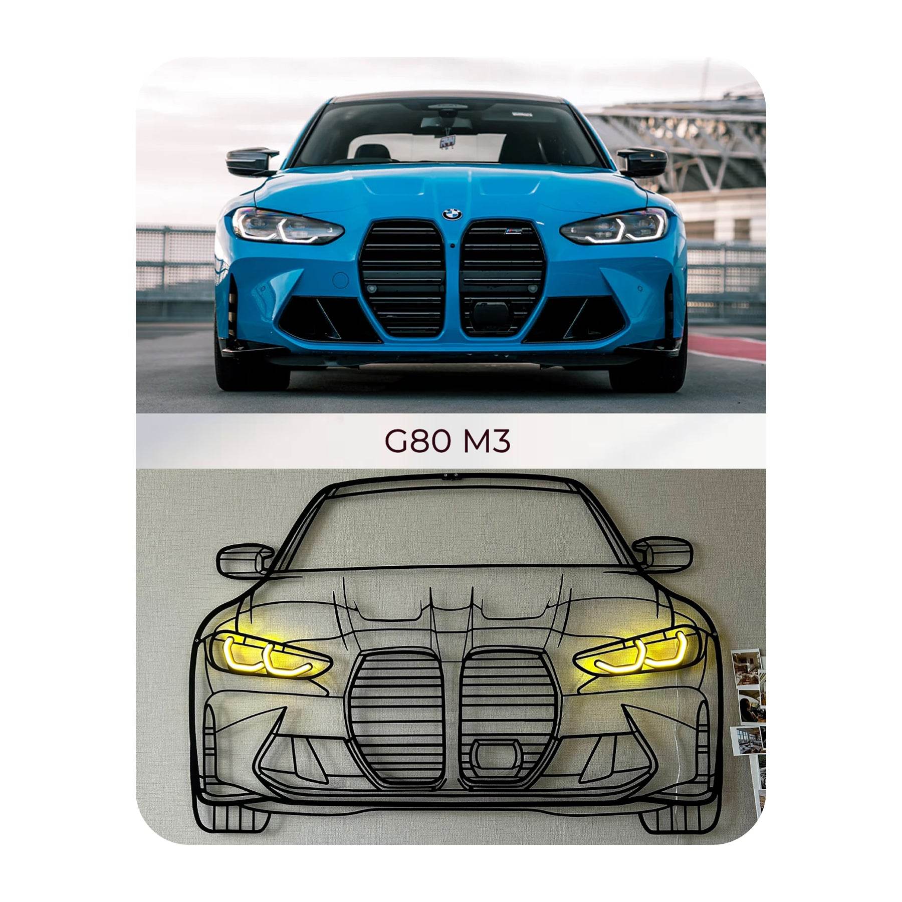 Personalized Car Neon - Metal Wall Art - Metal Art