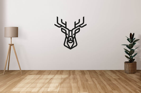 Geometric Deer - Metal Wall Art - Metal Art
