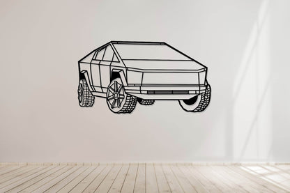 Cybertruck - Metal Wall Art - Metal Art