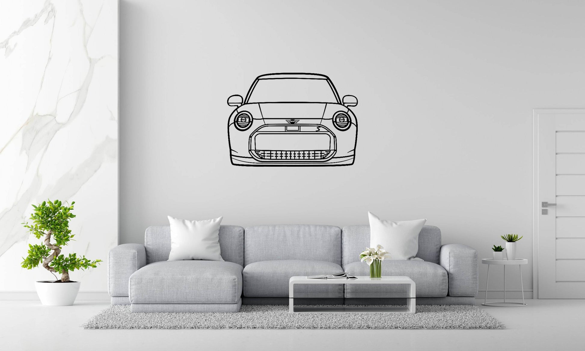 Cooper EV Front View - Metal Wall Art - Metal Art