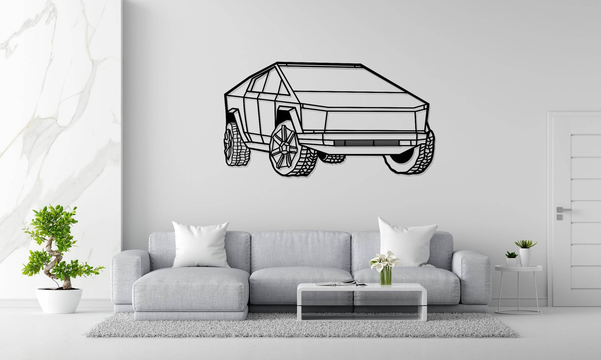 Cybertruck - Metal Wall Art - Metal Art