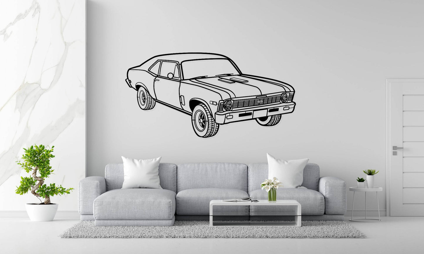 1969 Nova Yenko Perspective - Metal Wall Art - Metal Art