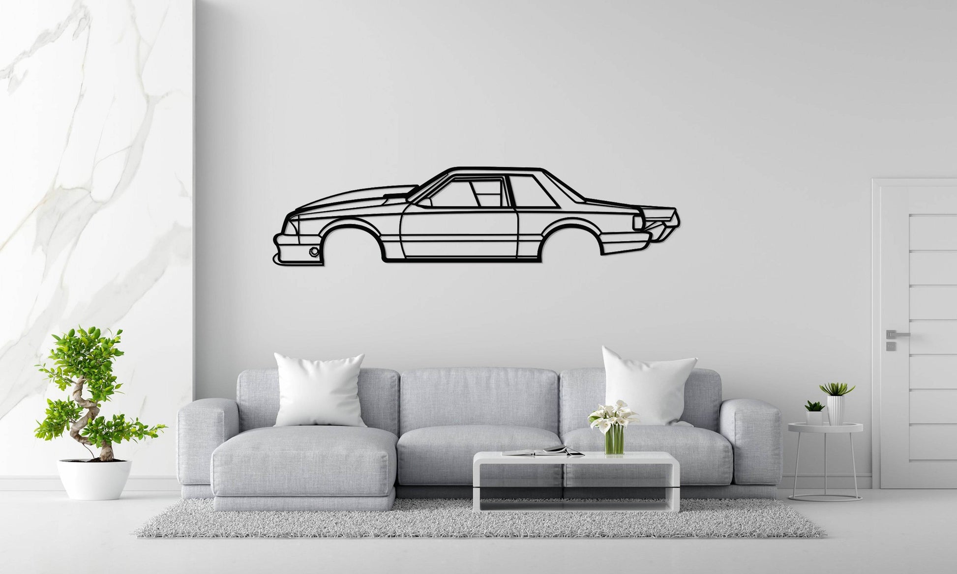 1989 Mustang Foxbody Drag Version - Metal Wall Art - Metal Art