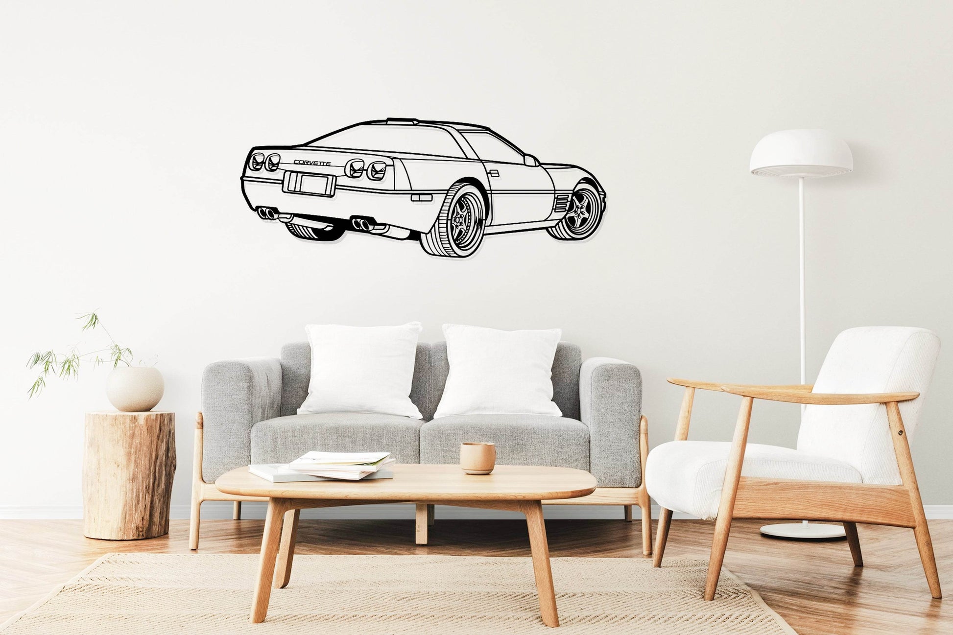 Corvette C4 - Metal Wall Art - Metal Art