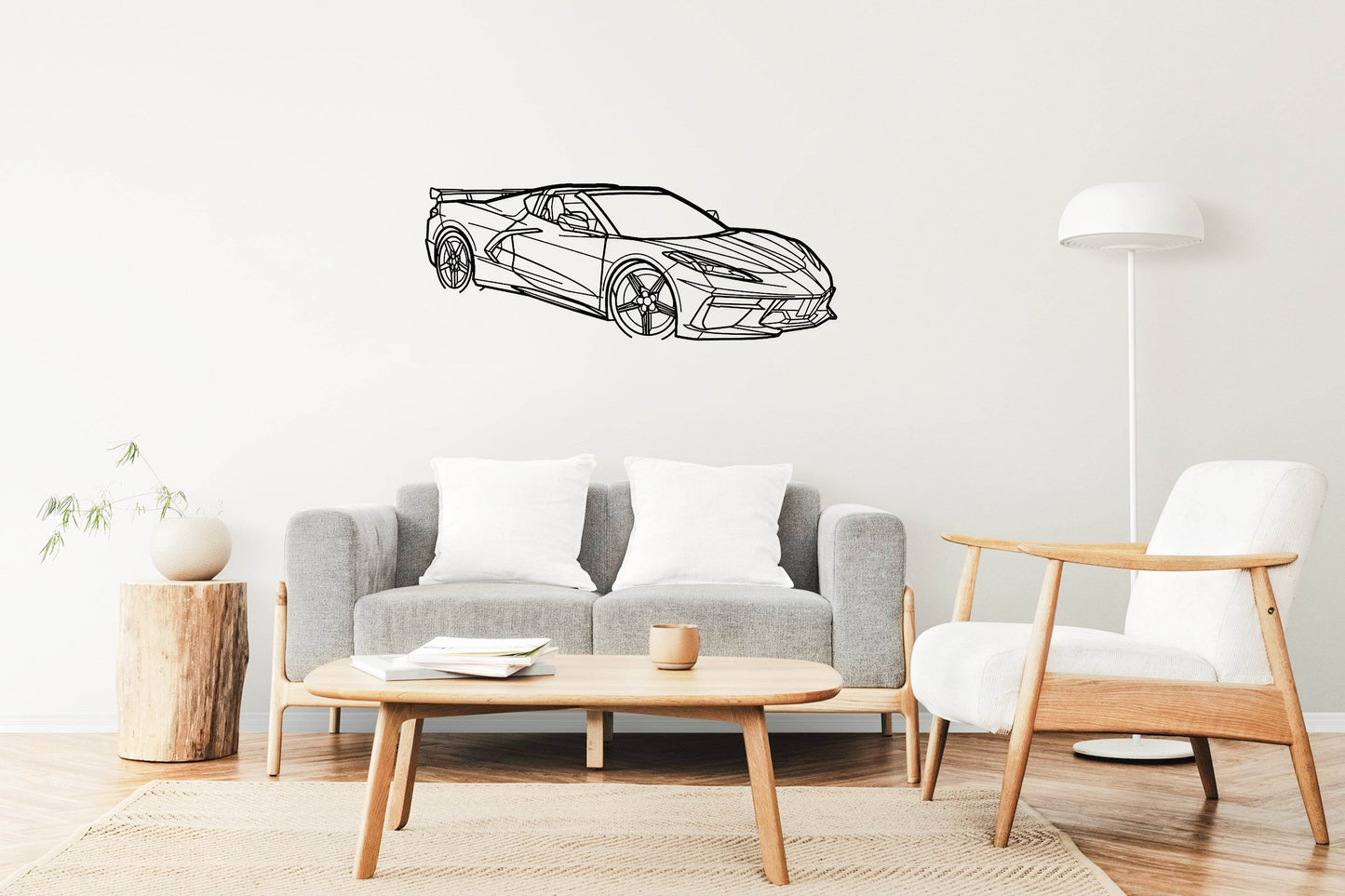Corvette C8 HTC Angle - Metal Wall Art - Metal Art