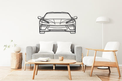 Corvette C8 Front - Metal Wall Art