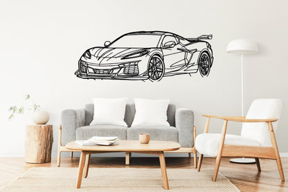 Corvette C8 2024 - Metal Wall Art