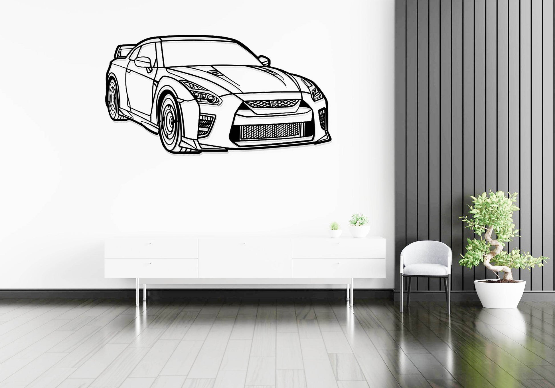 GT-R R35 Perspective - Metal Wall Art - Metal Art