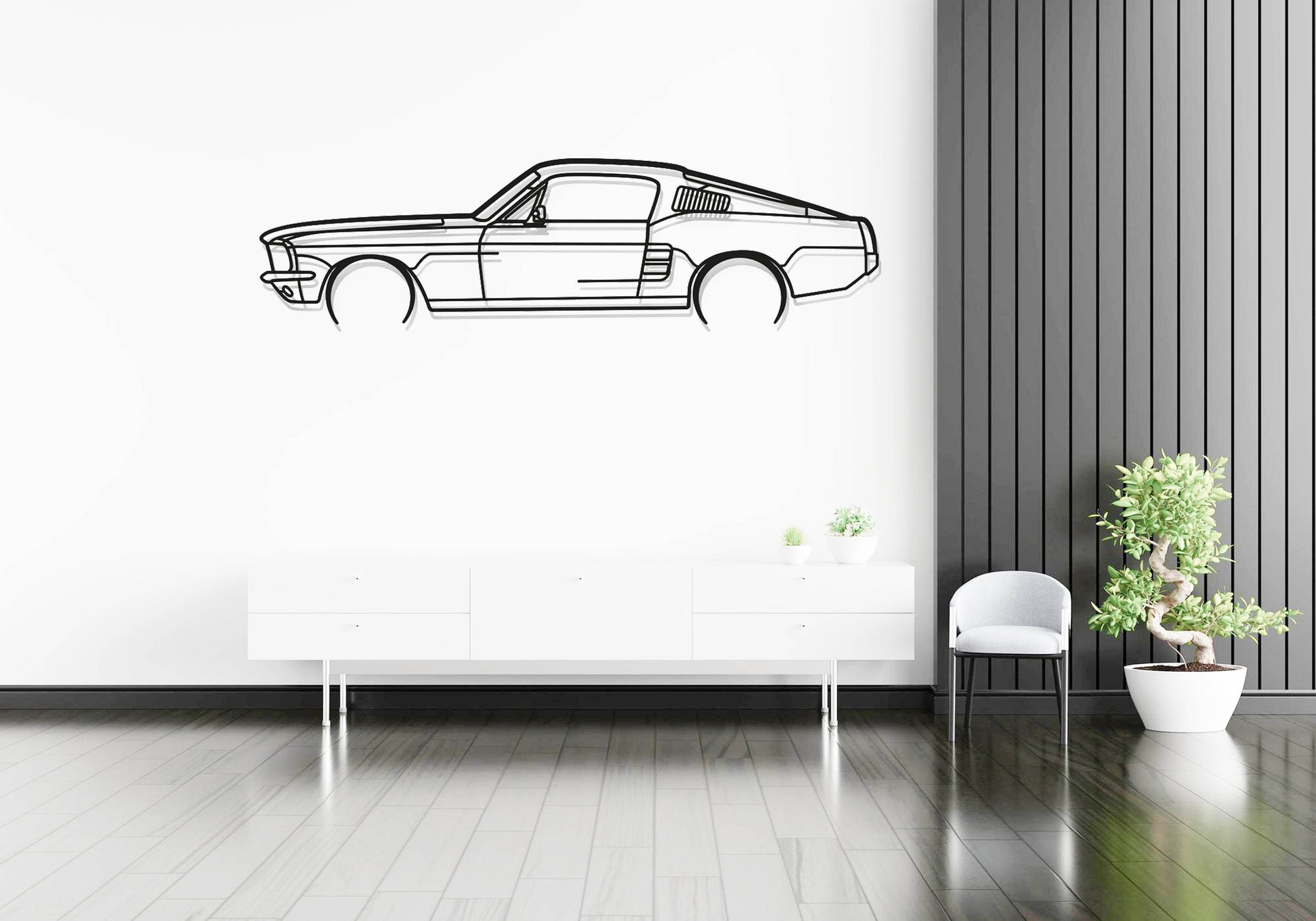 Mustang Fastback - Metal Wall Art - Metal Art
