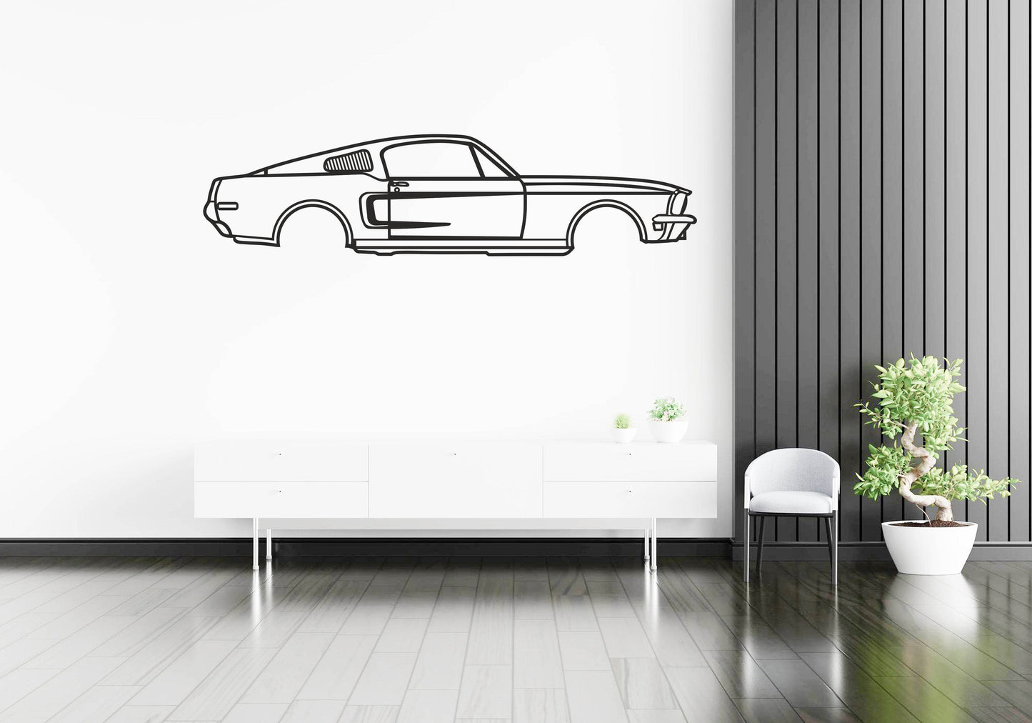 Mustang Fastback - Metal Wall Art - Metal Art