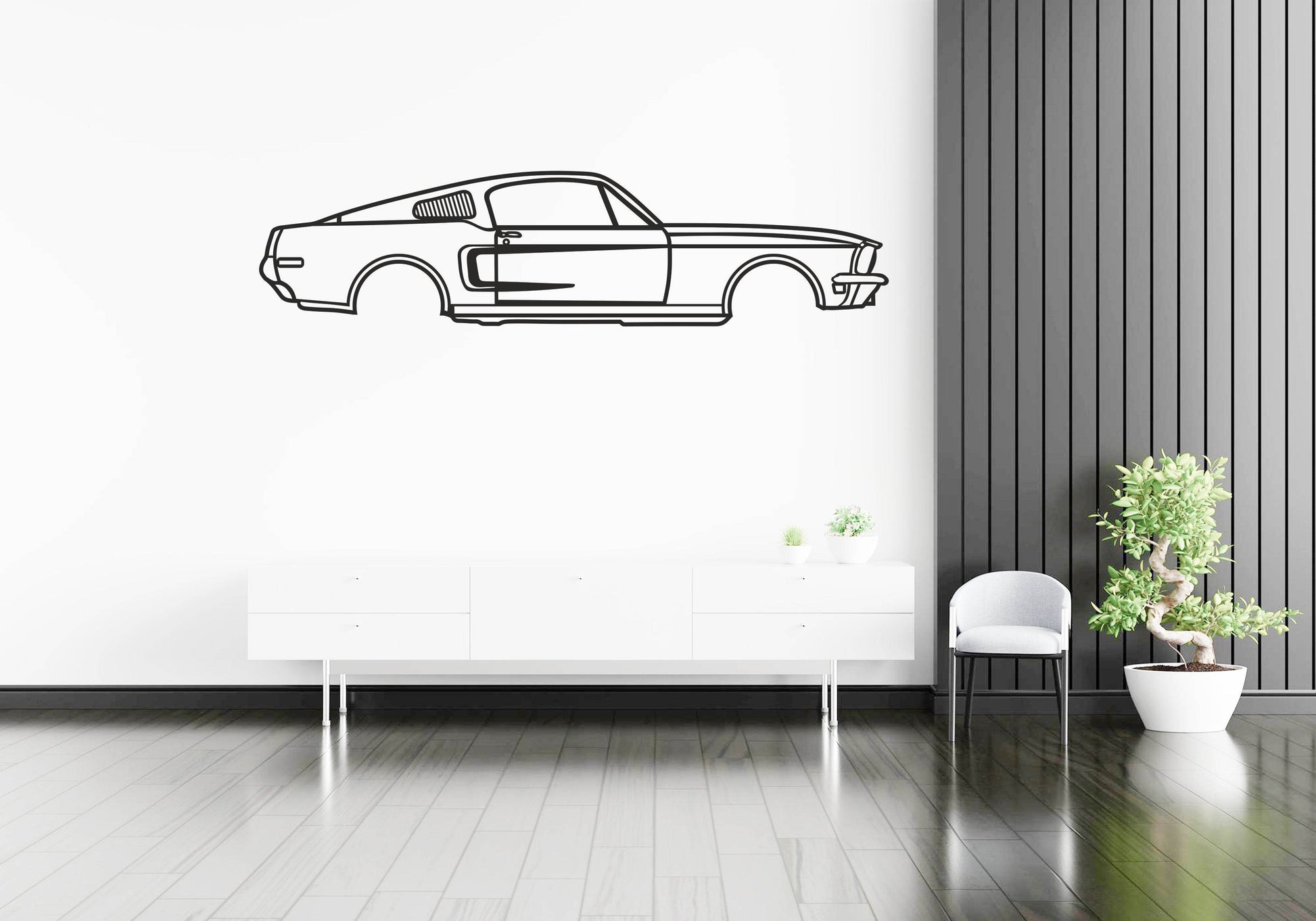 Mustang Fastback - Metal Wall Art - Metal Art