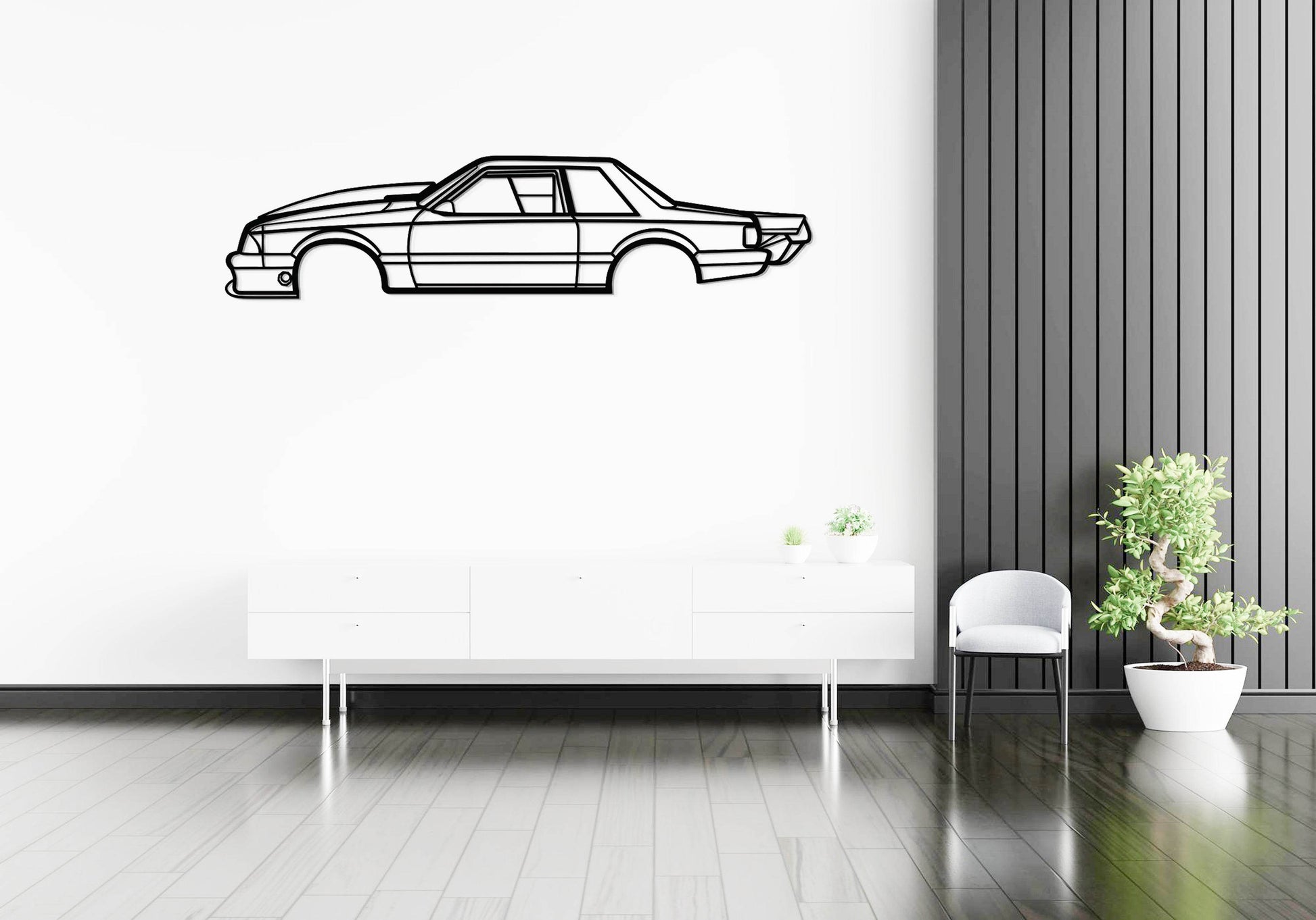 1989 Mustang Foxbody Drag Version - Metal Wall Art - Metal Art