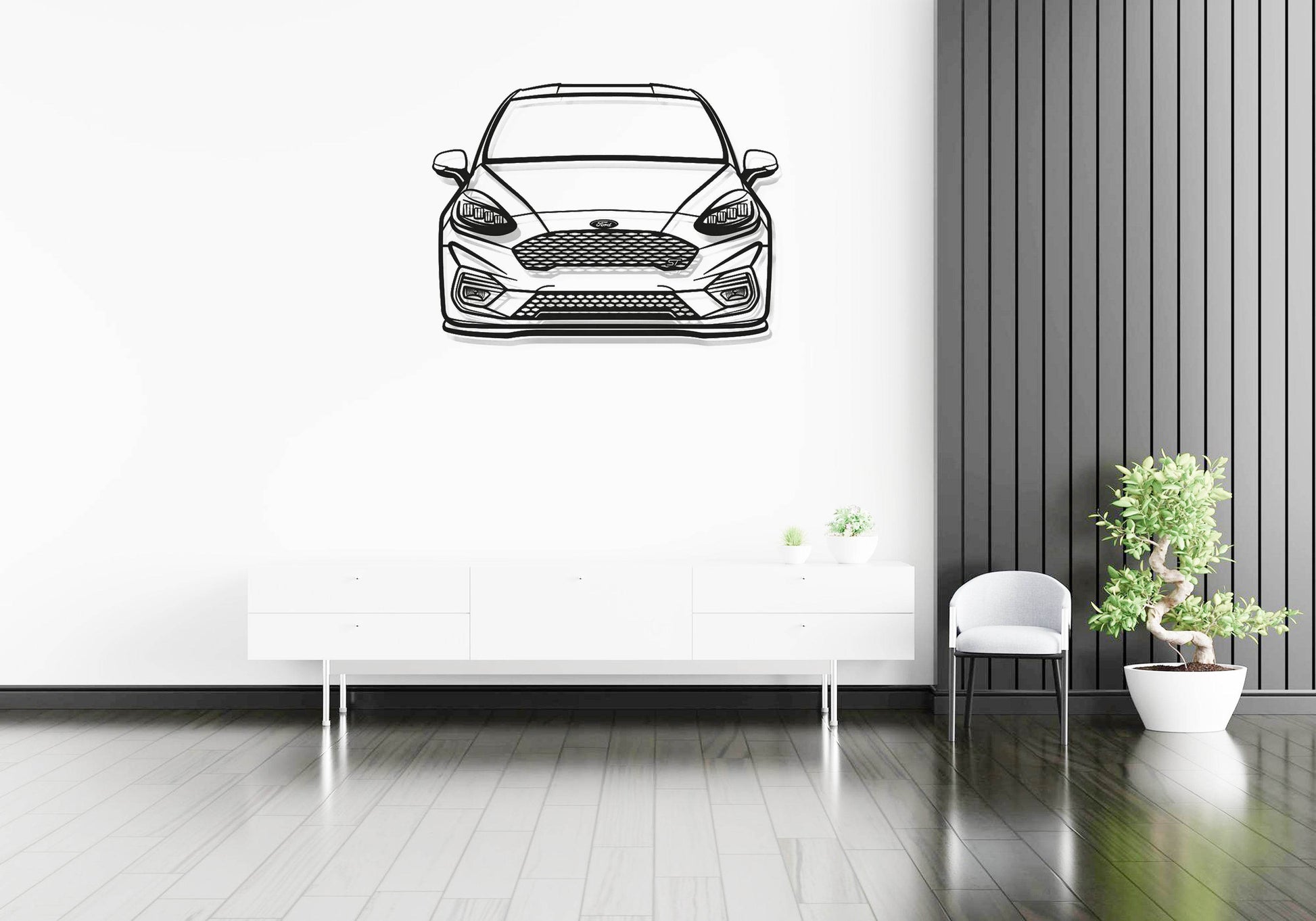 Fiesta MK8 Front - Metal Wall Art - Metal Art