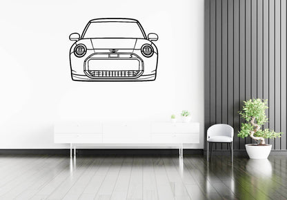 Cooper EV Front View - Metal Wall Art - Metal Art