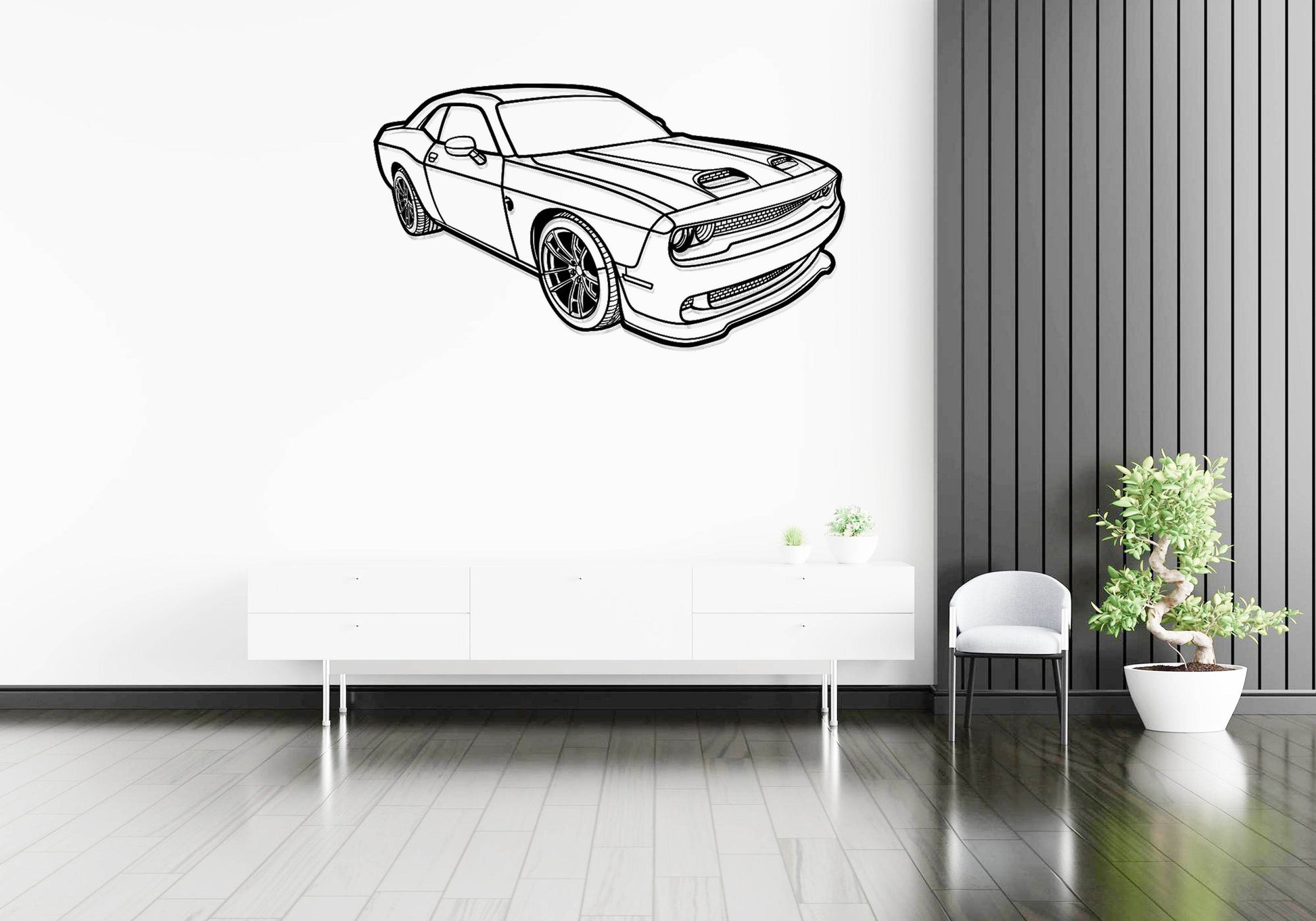 Challenger Hellcat Perspective - Metal Wall Art - Metal Art