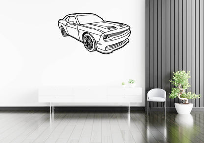 Challenger Hellcat Perspective - Metal Wall Art - Metal Art