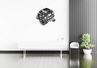 Challenger HEMI Metal Engine Block - Metal Wall Art - Metal Art