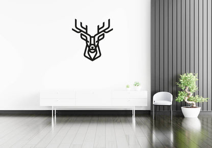 Geometric Deer - Metal Wall Art - Metal Art