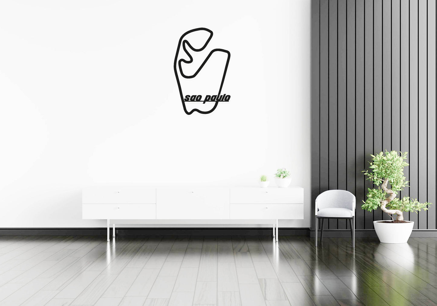 Sao Paulo Interlagos Formula 1 Circuit - Metal Wall Art - Metal Art