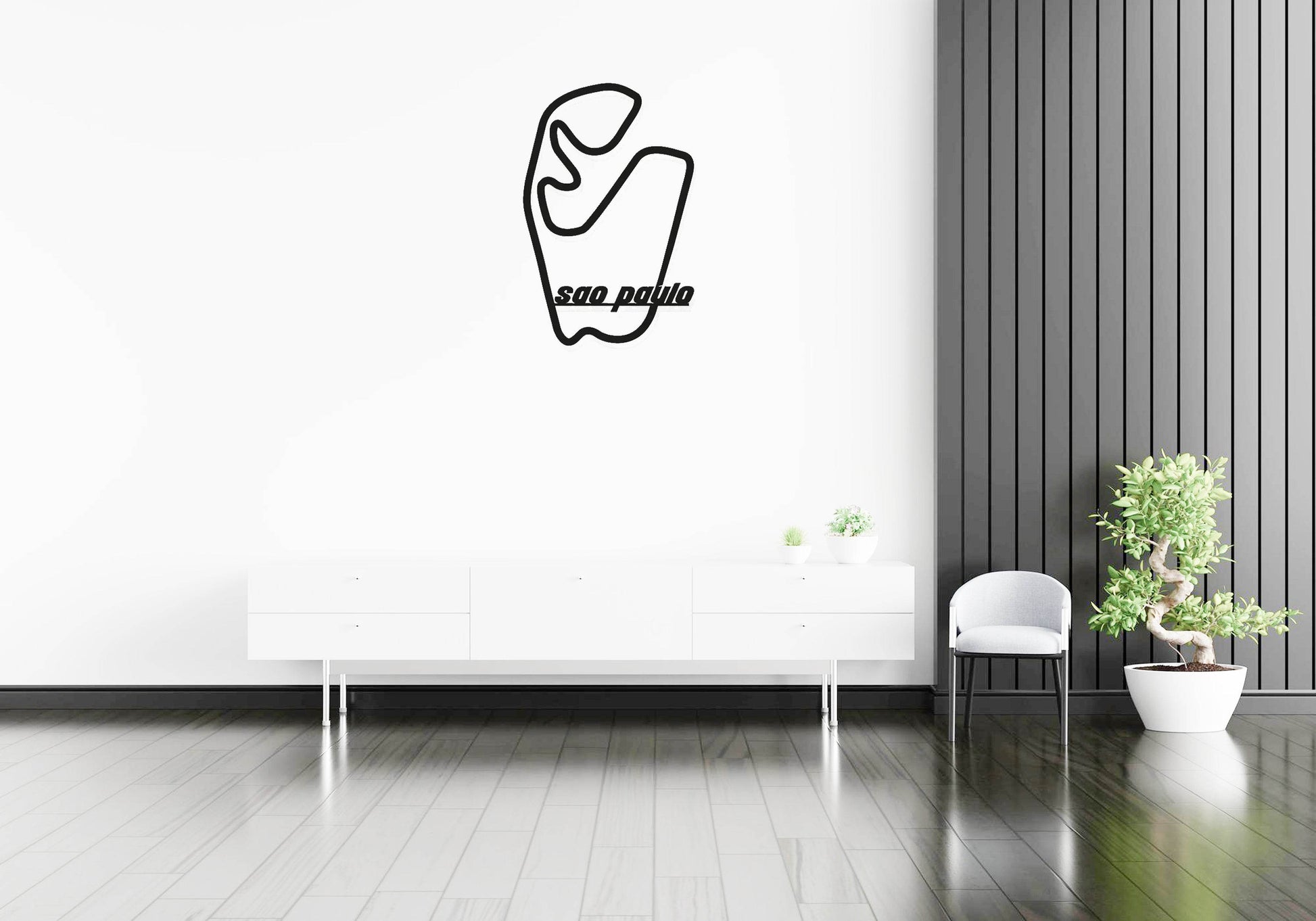 Sao Paulo Interlagos Formula 1 Circuit - Metal Wall Art - Metal Art