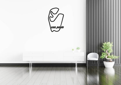 Sao Paulo Interlagos Formula 1 Circuit - Metal Wall Art - Metal Art