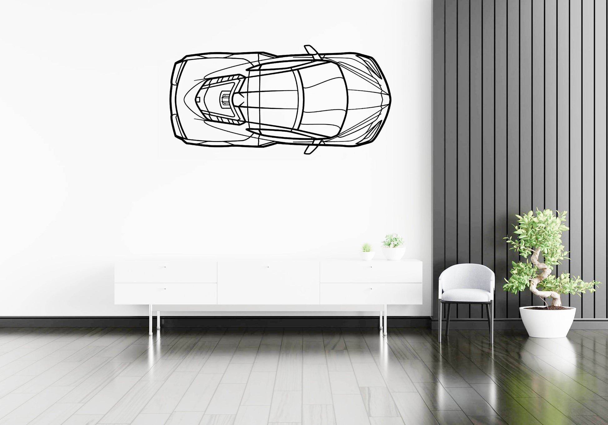 Corvette c8 TOP - Metal Wall Art - Metal Art