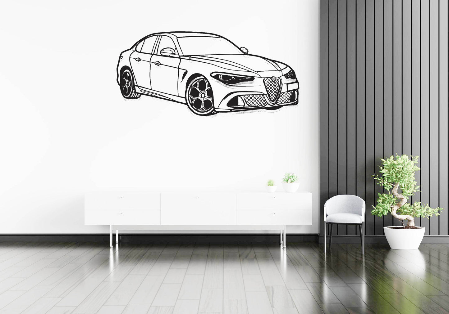 Giulia Quadrifoglio 100th Anniversary - Metal Wall Art - Metal Art