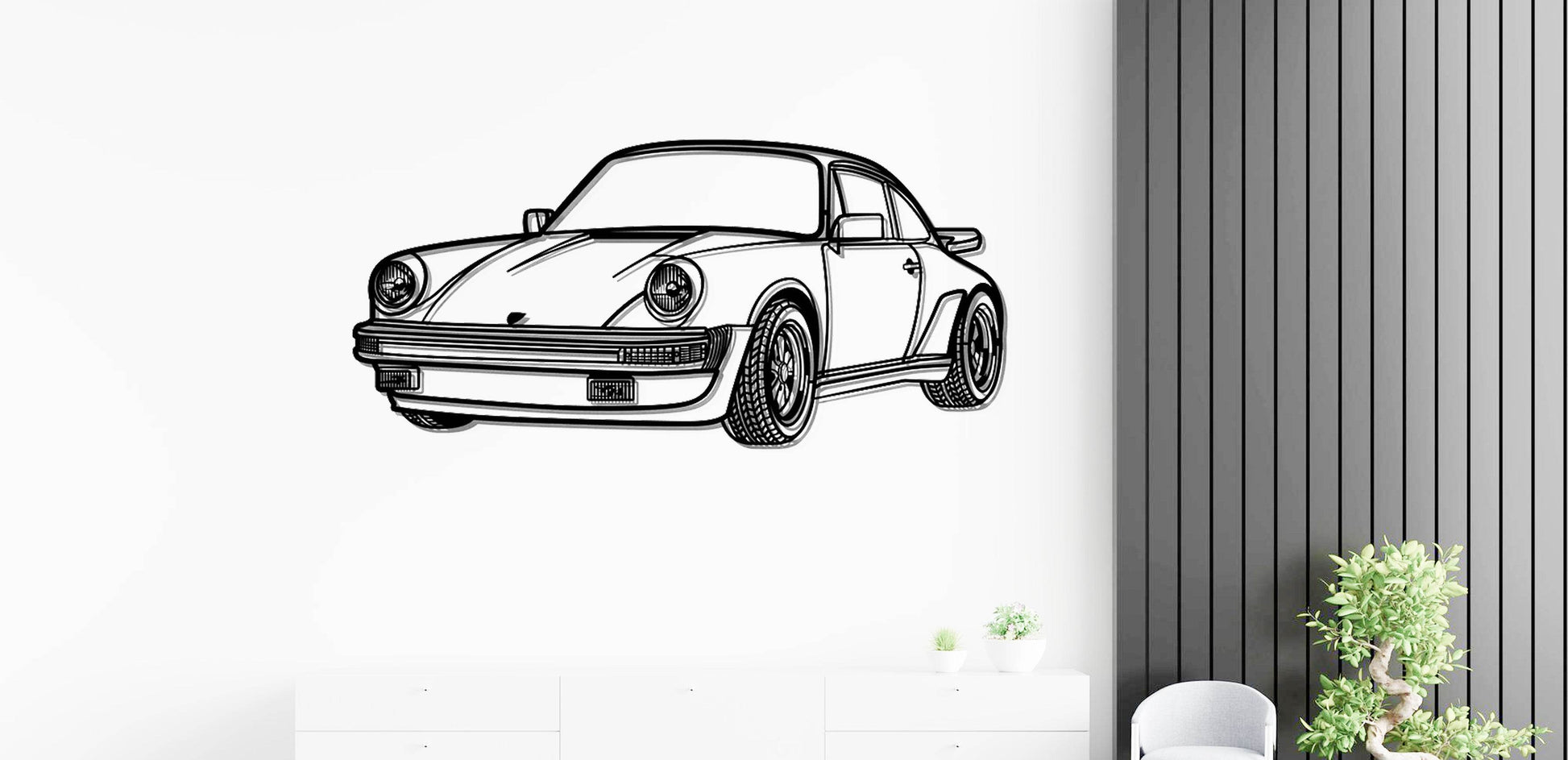 911 Turbo (930) - Metal Wall Art - Metal Art