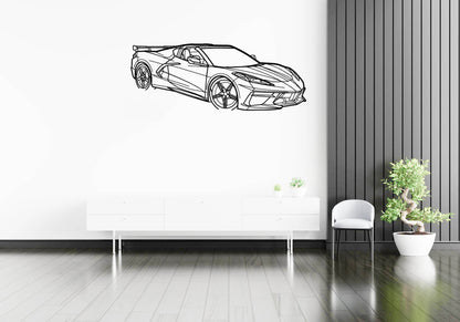 Corvette C8 HTC Angle - Metal Wall Art - Metal Art
