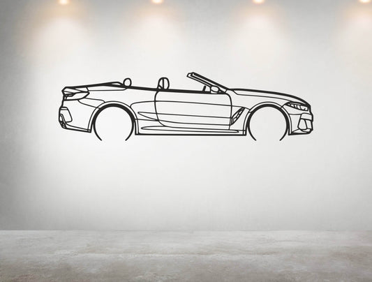 8 Series Convertible (G14) - Metal Wall Art - Metal Art