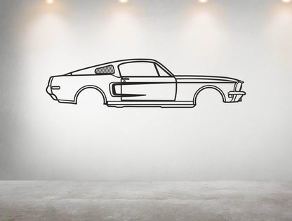 Mustang Fastback - Metal Wall Art - Metal Art
