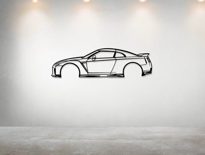 GT-R R35 - Side View - Metal Wall Art - Metal Art