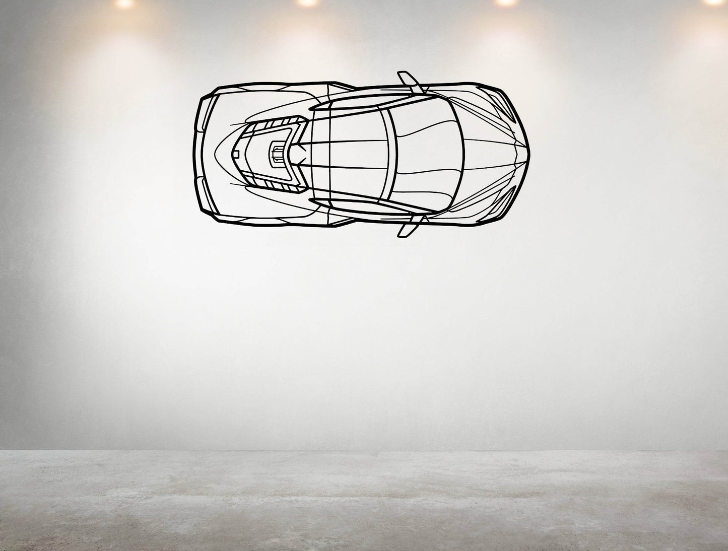 Corvette c8 TOP - Metal Wall Art - Metal Art