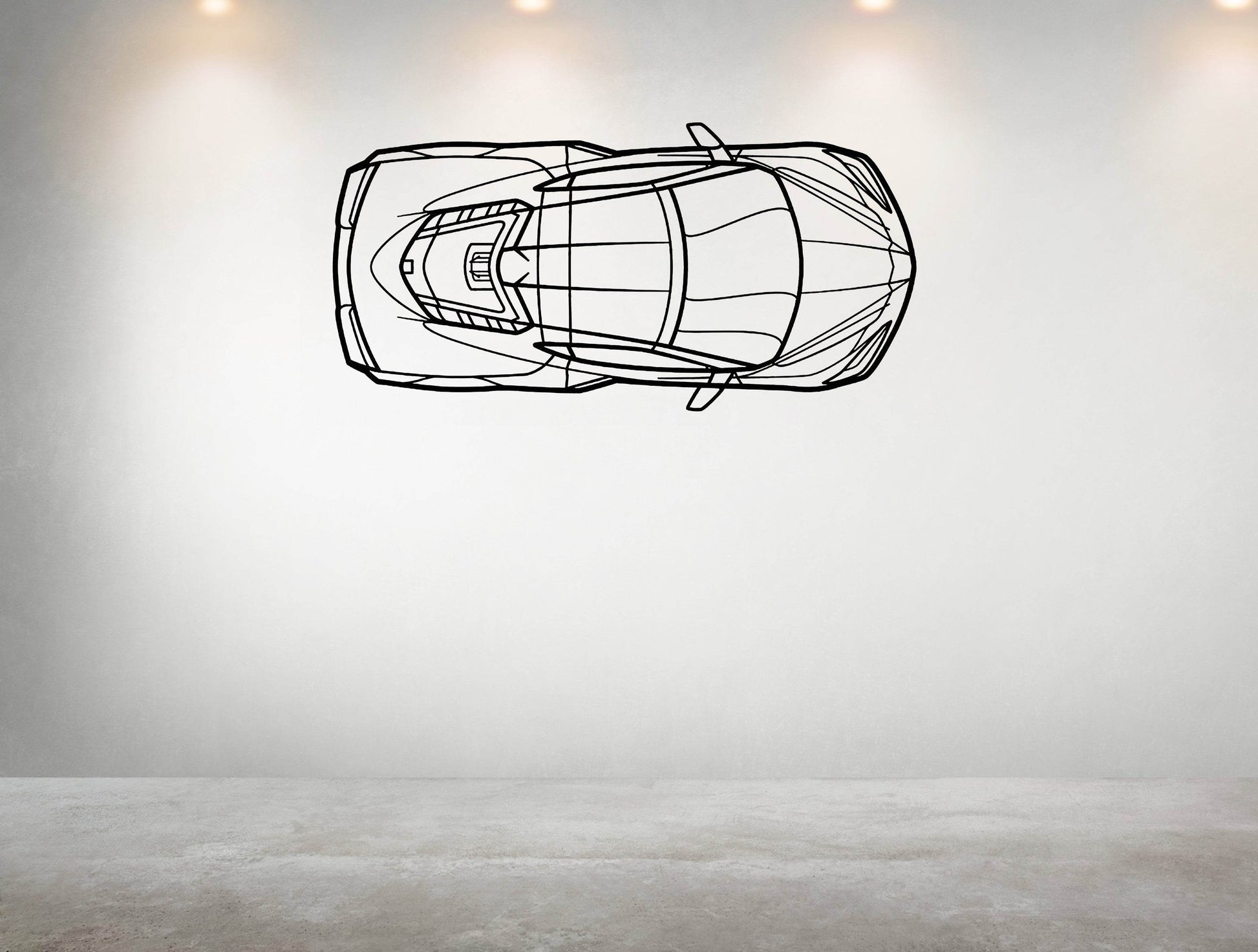 Corvette c8 TOP - Metal Wall Art - Metal Art