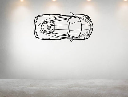 Corvette c8 TOP - Metal Wall Art - Metal Art