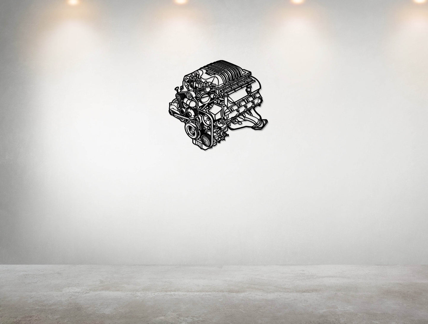Challenger HEMI Metal Engine Block - Metal Wall Art - Metal Art