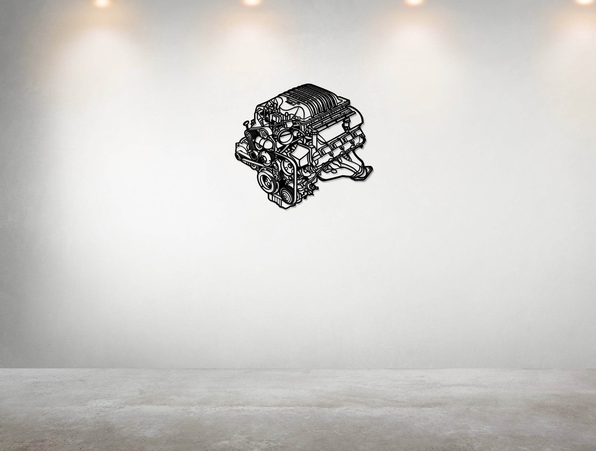 Challenger HEMI Metal Engine Block - Metal Wall Art - Metal Art