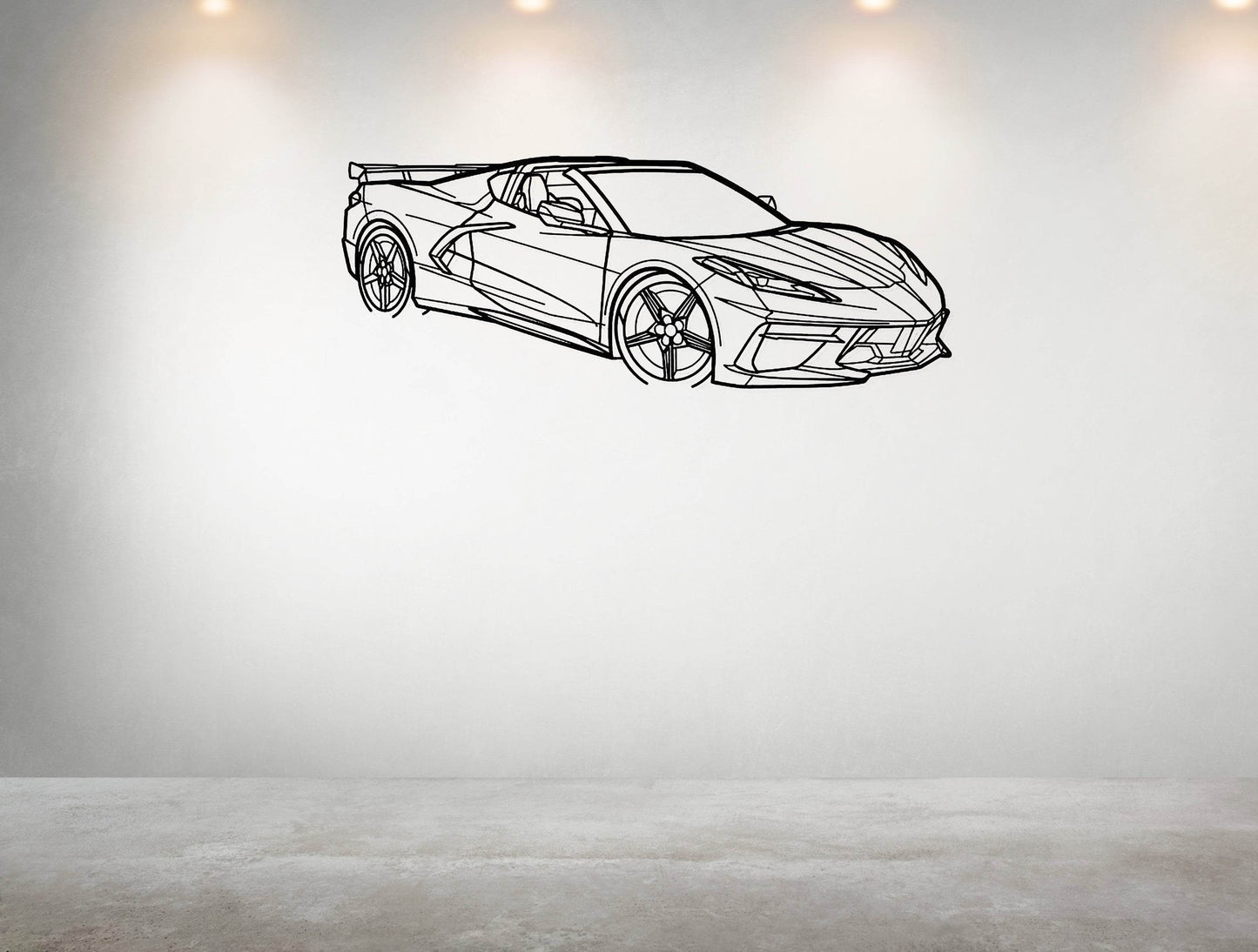 Corvette C8 HTC Angle - Metal Wall Art - Metal Art