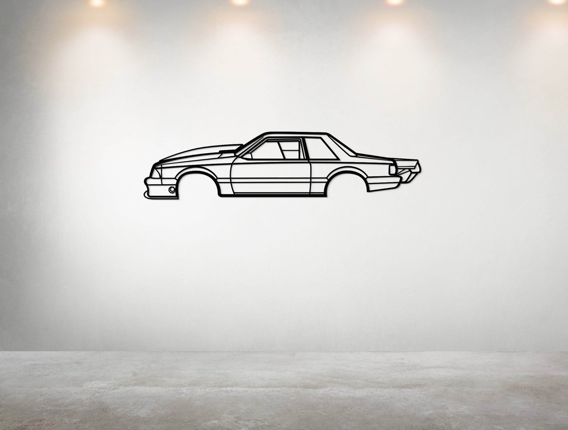 1989 Mustang Foxbody Drag Version - Metal Wall Art - Metal Art