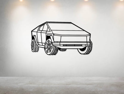 Cybertruck - Metal Wall Art - Metal Art