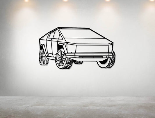 Cybertruck - Metal Wall Art - Metal Art