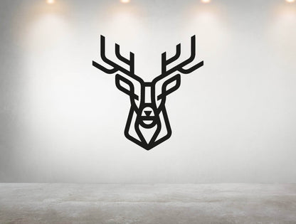 Geometric Deer - Metal Wall Art - Metal Art