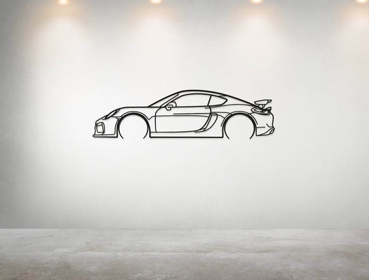 718 Cayman GT4 - Metal Wall Art - Metal Art